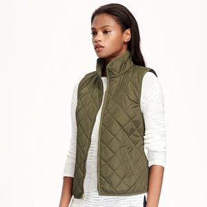 olive green quilted vest old navy new small